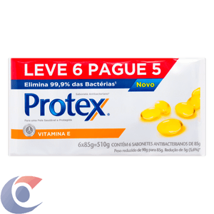 Sabonete Antibacteriano Em Barra Protex Nutri Protect Vitamina E 85g Leve 6, Pague 5
