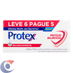 Sabonete Antibacteriano Em Barra Protex Balance Saudável 85g Leve 6, Pague 5