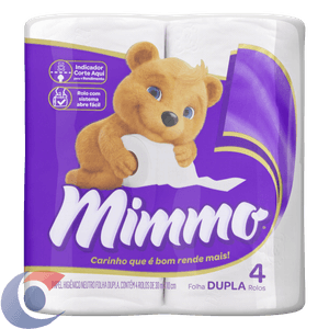 Papel Higiênico Neutro Mimmo Folha Dupla 4 Un