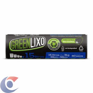 Saco Para Lixo Green Lixo Preto 15l 60 Un