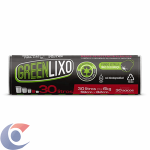 Saco Para Lixo Green Lixo Preto 30 L 30 Un