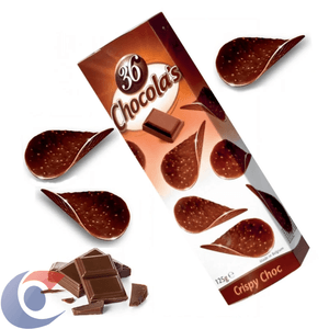 Folhas Crispy Belga Chocola'S Ao Leite E Crocantes De Avelãs 125g