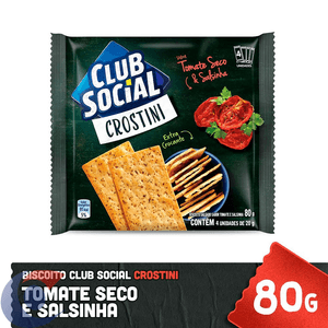 Biscoito Salgado Club Social Crostini Tomate Seco E Salsinha 80g