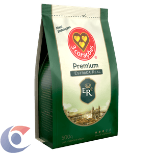 Café 3 Corações Torrado E Moído Estrada Real Premium Pacote 500g