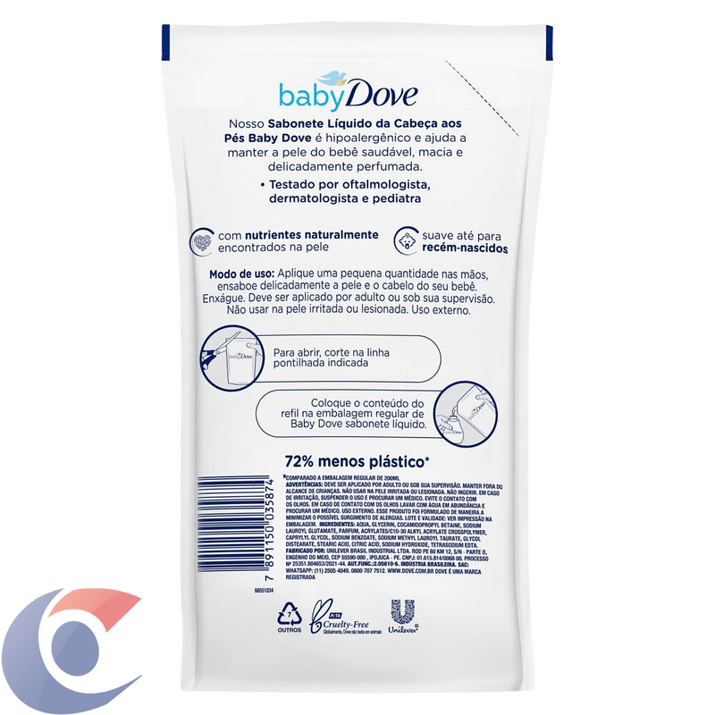SAB-LIQ-INF-DOVE-BABY-180ML-REF-HID-ENRIQUECIDA