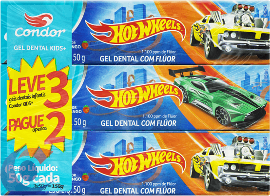 GEL-DENT-INF-CONDOR-KIDS-L3-P2-50G-HOT-WHEELS-8211