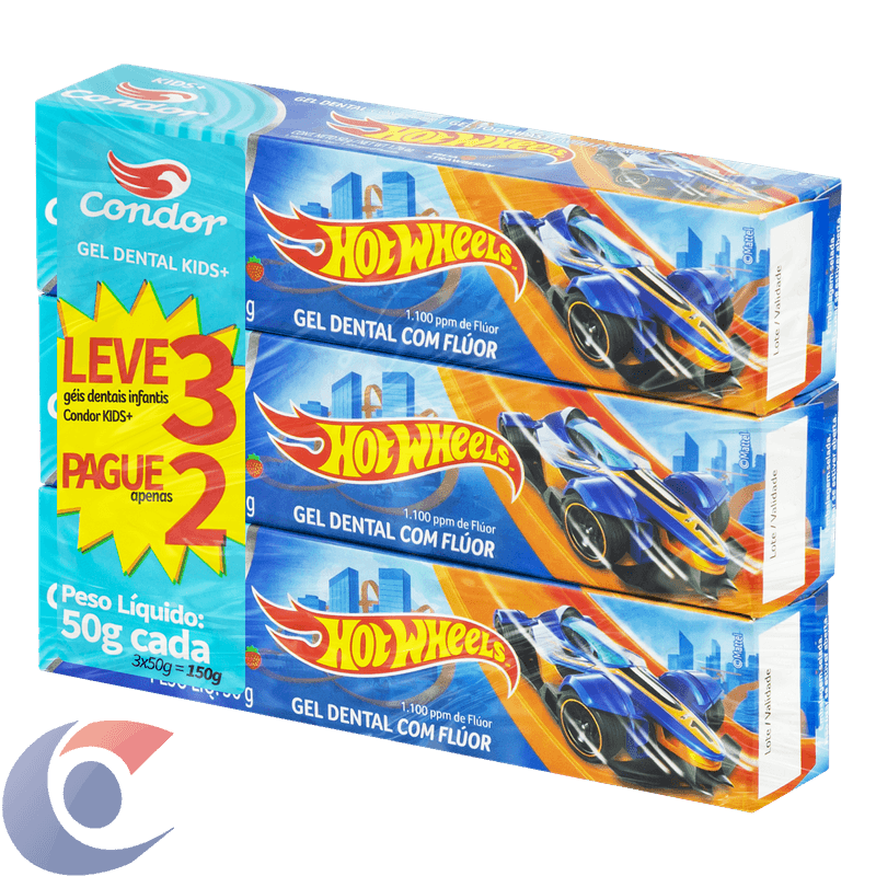 GEL-DENT-INF-CONDOR-KIDS-L3-P2-50G-HOT-WHEELS-8211