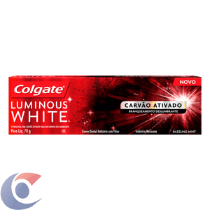 Creme Dental Colgate Luminous White Carvão Ativado 70g