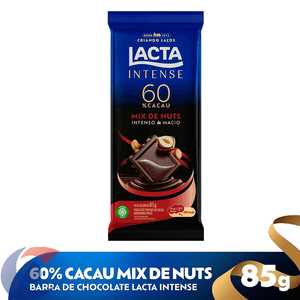 Chocolate Lacta Intense 60% Cacau Mix De Nuts 85g