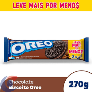Biscoito Recheado Oreo Chocolate Embalagem Econômica Multipack 270g