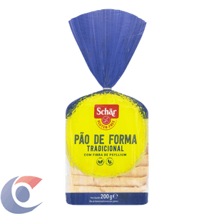 Pão De Forma Tradicional Schar Sem Glúten 200g