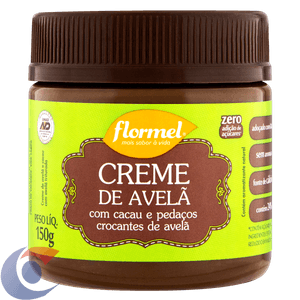 Creme De Avelã Flormel Zero Açúcar Crocante Com Creme De Cacau E Pedaços De Avelã 150g