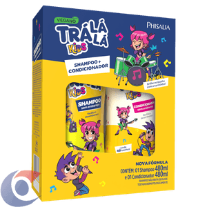Kit Shampoo 480ml + Condicionador 480ml Trá Lá Lá Kids Sem Embaraço