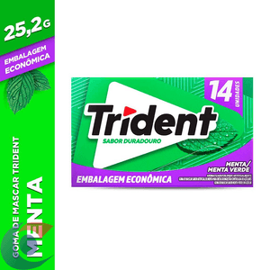 Chiclete Trident Menta Embalagem Econômica 25g