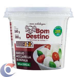 Queijo Mussarela De Búfala Bom Destino Bolotinha Cereja 160g