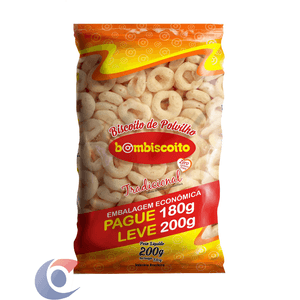 Biscoito Polvilho Bombiscoito Leve 200g Pague 180g