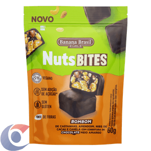 Bombom Nuts Bites Vegano Canela E Chocolate 60g