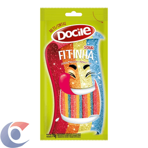 Fitinhas Docile Cítricas Coloridas De Morango 70g