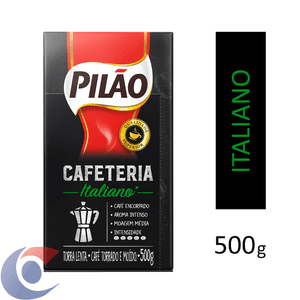 Café Italiano Torrado Moído Pilão Cafeteria Vácuo 500g