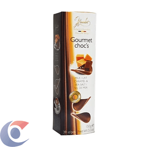 Folhas De Chocolate Ao Leite Com Caramelo E Sal Marinho Gourmet Choco'S Hamlet 150g