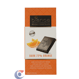 Chocolate Belga Bianca Laranja Dark 72% 100g