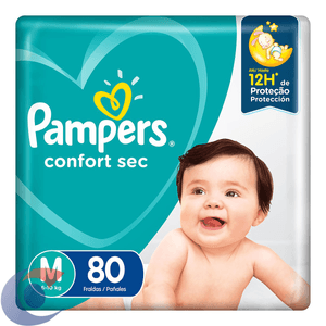 Fralda Pampers Confort Sec M 80 Un