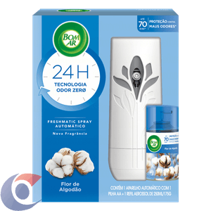 Aromatizador Bom Ar Spray Automático Freshmatic Flor De Algodão Aparelho + Refil 250ml