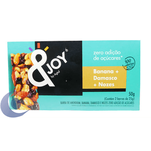 Barra De Cereal &Joy Zero Açúcar Banana E Damasco 50g