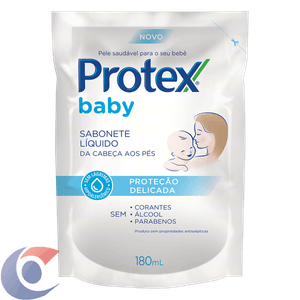 Sabonete Líquido Infantil Para Bebês Protex Baby Delicate Care 180ml Refil
