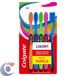 Escova De Dente Para Família Colgate Colors 5 Un
