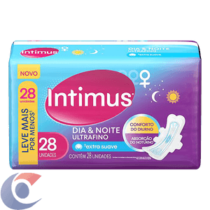 Absorvente Intimus Gel Extra Suave Dia & Noite Com Abas 28 Un