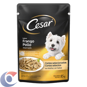 Racão Para Cães Adultos Cesar Sabor Frango Marinado 85g