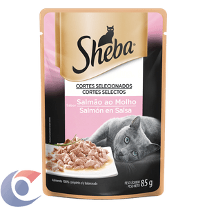 Ração Para Gatos Sheba Sabor Salmão Ao Molho Adultos Sachê 85g