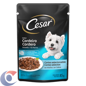 Racão Para Cães Adultos Cesar Sabor Cordeiro Assado 85g