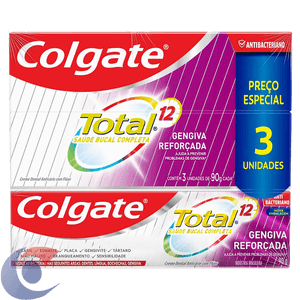 Creme Dental Colgate Total 12 Gengiva Reforçada 3x90g