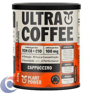 Suplemento Alimentar Pó Cappuccino A Tal Da Castanha Ultracoffee Lata 220g
