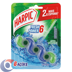 Bloco Sanitário Harpic Fresh Power 6 Pinho 39g