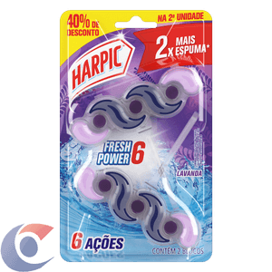 Bloco Sanitário Harpic Fresh Power 6 Lavanda 2 Un