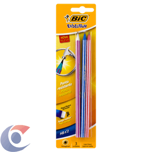 Lapís Bic Evolution Pijama Sem Borracha 3 Un