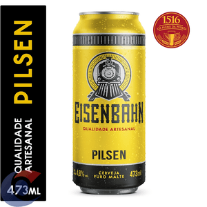 Cerveja Eisenbahn Pilsen Puro Malte Lata 473ml