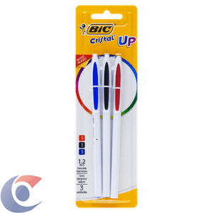 Caneta Bic Cristal Up Azul, Vermelha E Preta 3 Un