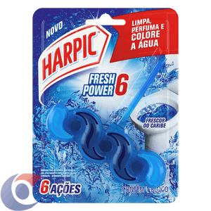 Bloco Sanitário Harpic Fresh Power 6 Frescor Do Caribe 39g