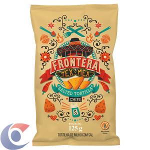 Tortilha Chips De Milho Com Sal Frontera Tex Mex Pacote 125g