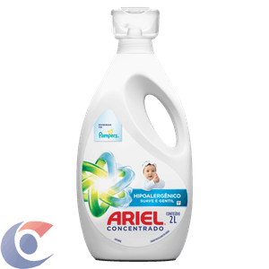 Lava Roupas Líquido Ariel Hipoalergênico Suave E Gentil Concentrado 2l