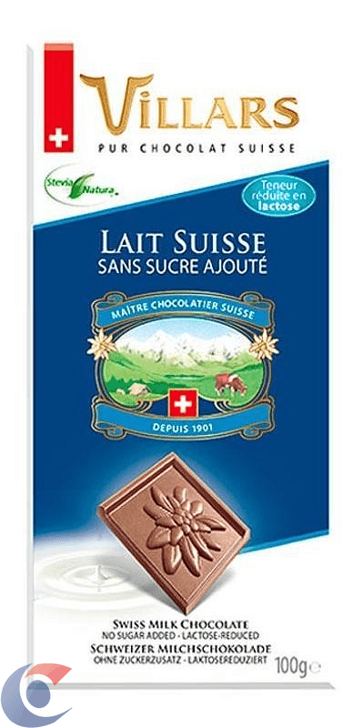 CHOC-SUICO-VILLARS-33-CACAU-S-LAC-100G