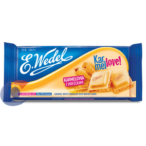 Barra De Chocolate Polonês E. Wedel Caramelo Com Waffles 90g