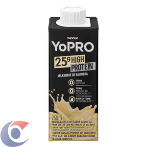 Bebida Láctea Yopro Zero Lactose Baunilha High Protein 25g De Proteínas 250ml