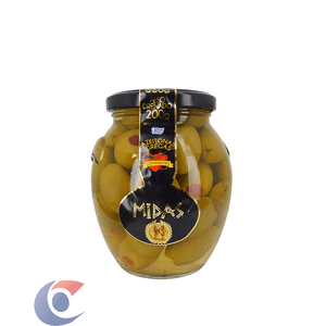 Azeitona Verde Grega Midas Recheada Com Pimentão 360g