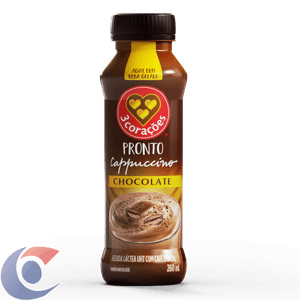 Café Cappuccino Chocolate Pronto 3 Corações 260ml