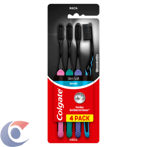 Escova De Dente Colgate Slim Soft Black 4 Un
